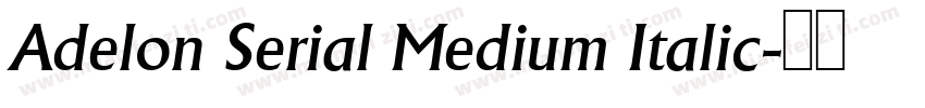 Adelon Serial Medium Italic字体转换